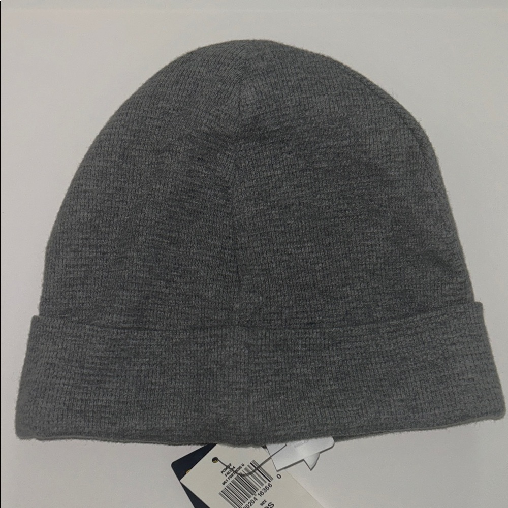 NWT Polo Ralph Lauren Grey Cotton Knit Beanie Hat OS - Picture 3 of 3